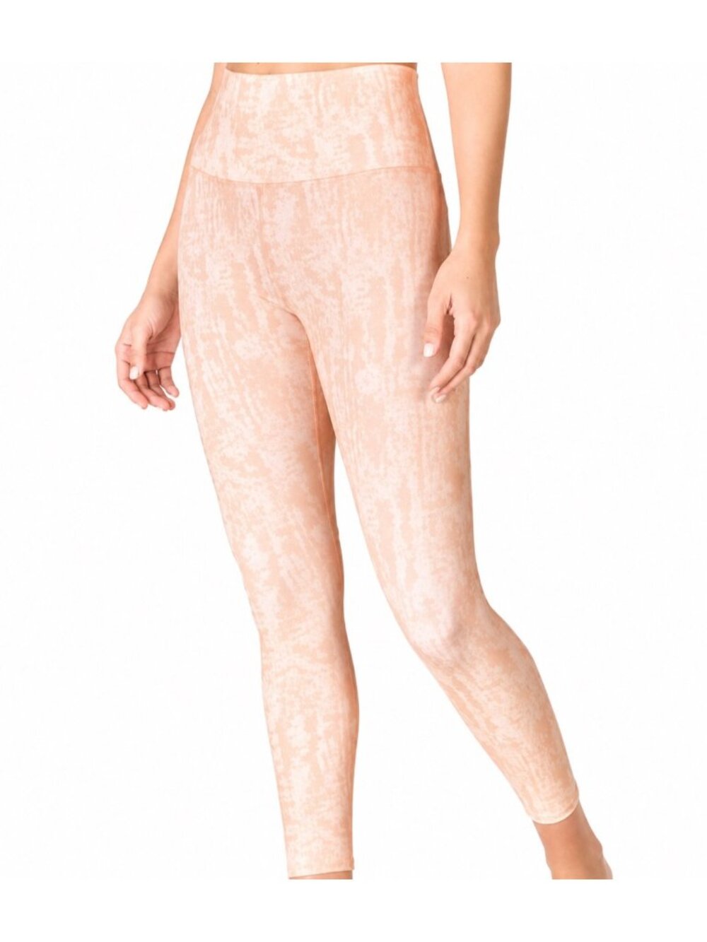 Fabletics Ultra High-Waisted PureLuxe 7/8 Leggings Peach Tie-Dye Size L
